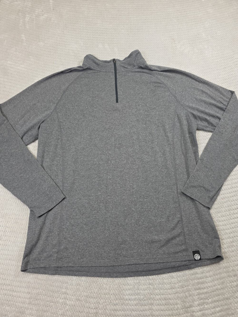 Rei Co Op Shirt Mens 2X Gray Quarter Zip Pullover Light Weight
